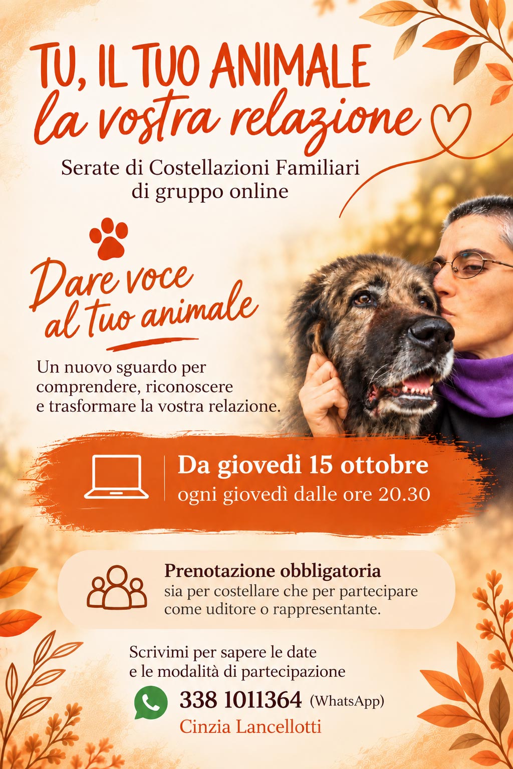 Locandina autunnale per costellazioni familiari